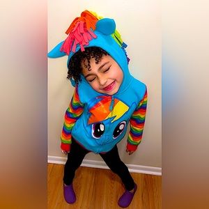 RAINBOW 🌈 JACK . zip up one-of-a-kind character is from My Little Pony.🌈🛼🍭